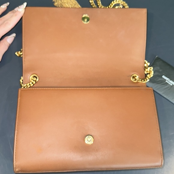 Saint Laurent Paris Kate tassel monogram medium brown leather chain shoulder bag - Picture 7 of 12